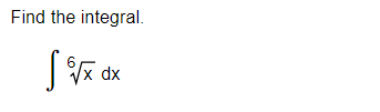 Find the integral.
SV√x dx