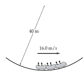 40 m
16.0 m/s
