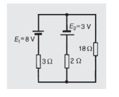 E=3 V
E,=8 V
18Ω
