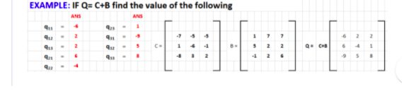 EXAMPLE: IF Q= C+B find the value of the following
ANS
ANS
4u - 4
2
- 4 2
