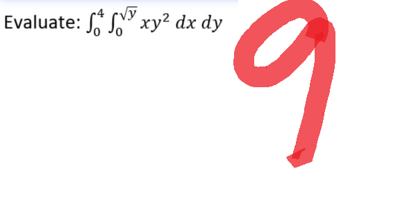 Evaluate: xy² dx dy
9