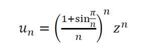 π、n
1+sin
Un
zn
ニ
n
