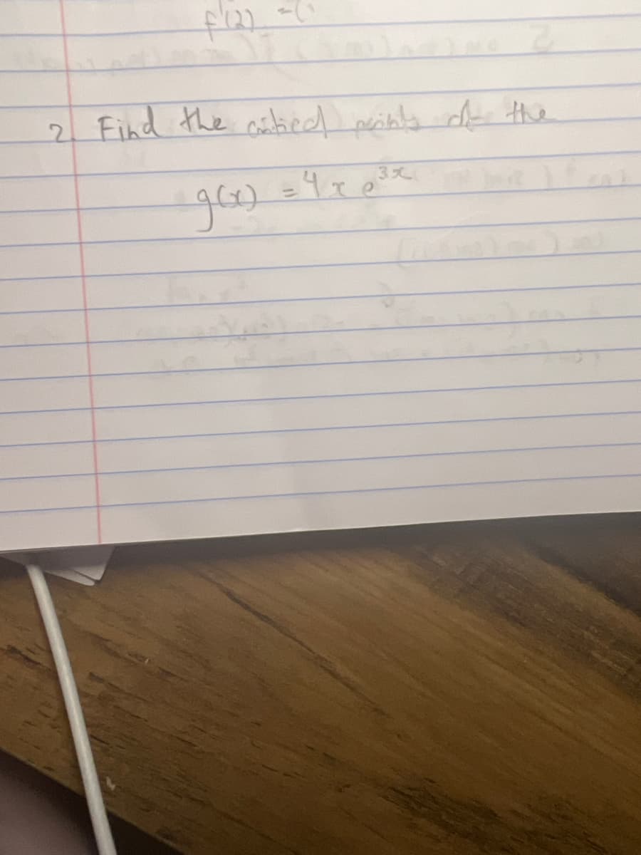 f'(2) -
2. Find the artied points de the
=4 тебя
g(x)