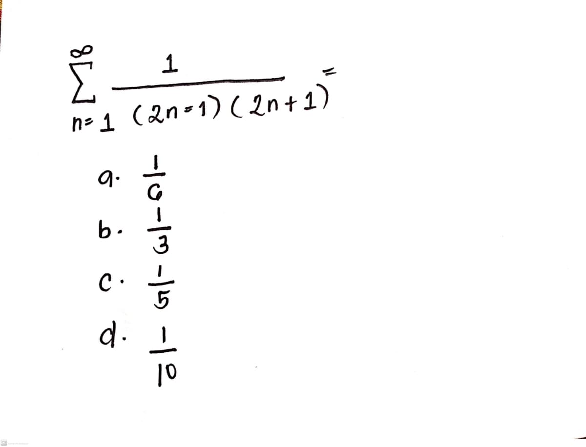 1
nº 1 (2n-1) ( 2n+ 1)
d.
-10-13-15-1으
