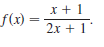 x + 1
f(x)
2x + 1
