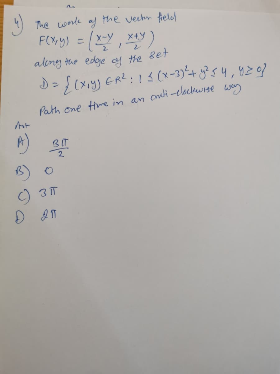 4) The wode af the veeken fleled
FOX,Y) = x-Y, *y)
X-y
X+y
と
-(x) ER?: 1 3 (x-3)+854,り2?
Path one time in an onti elockwise way
Ast
BIT
2.
C) 3 T
