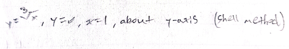 YES, x=1, about y-axis (shell method)