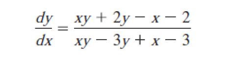 dyxy + 2y - x - 2
xy − 3y + x −
-
3
dx xy