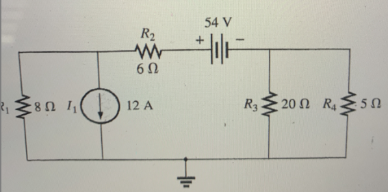 54 V
R2
6Ω
12 Α
20 Ω R.
5Ω
