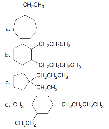CH,CH3
a.
CH2CH2CH3
b.
CH,CH,CH,CH3
CH,CH,CH3
С.
CH2CH3
d. CH3-
CH2CH2CH,CH3
CH;CH2
