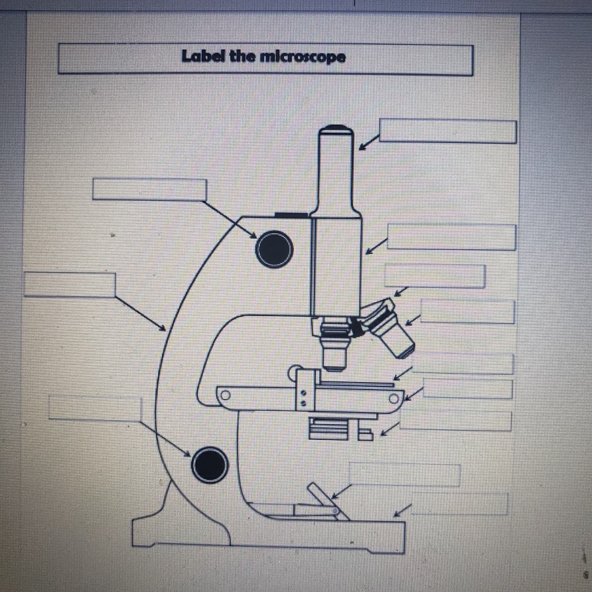 Label the microscope
