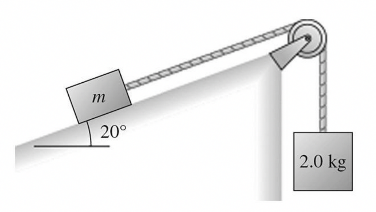 m
20°
2.0 kg
