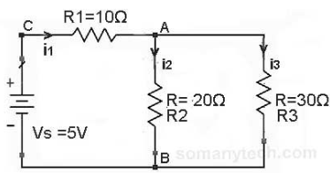 R1=100
ww
i1
Vs =5V
A
12
R= 2002
R2
R=300
R3
TB somanytech.com
13