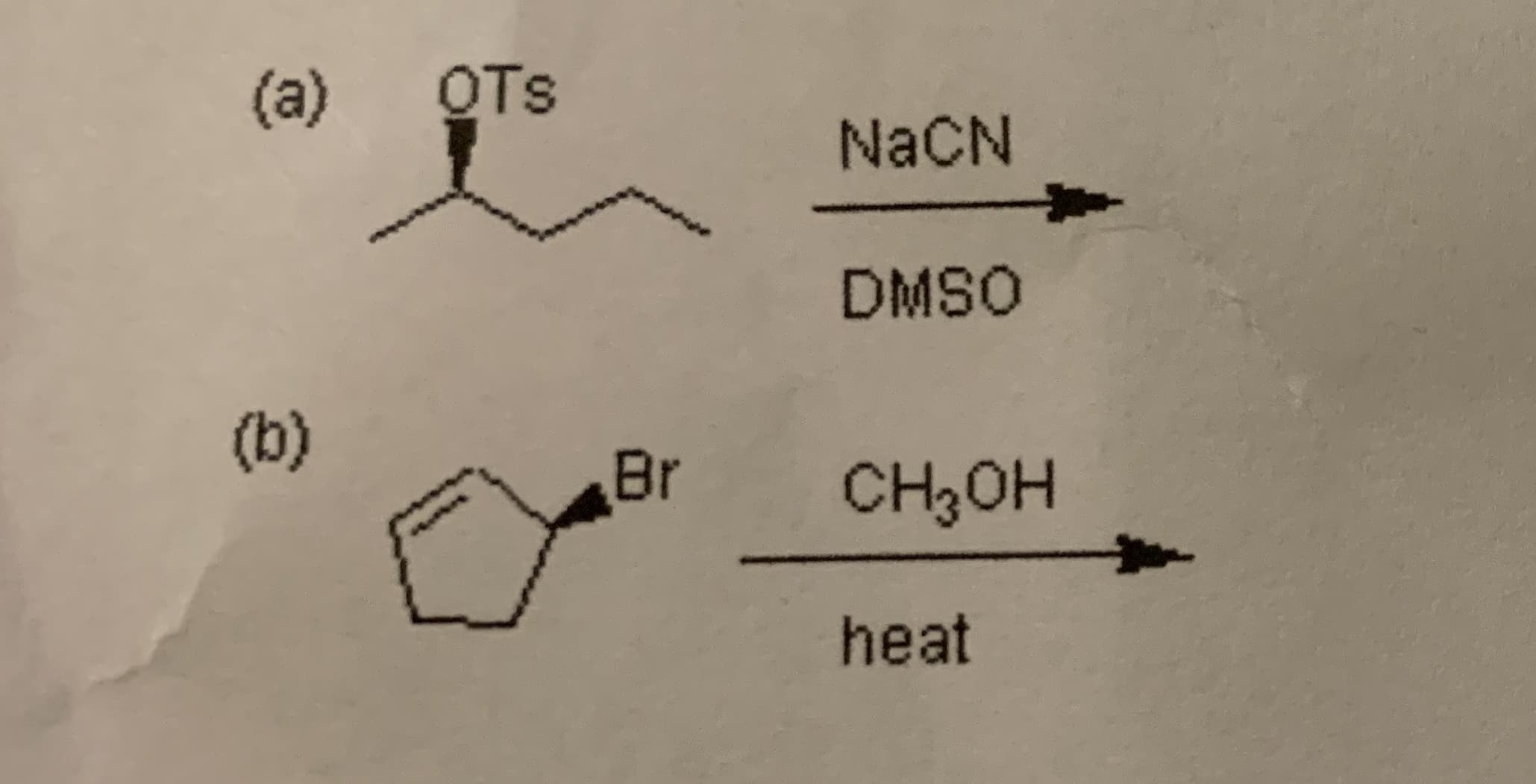 (a) QTs
NaCN
DMSO
(b)
Br
CHBон
heat

