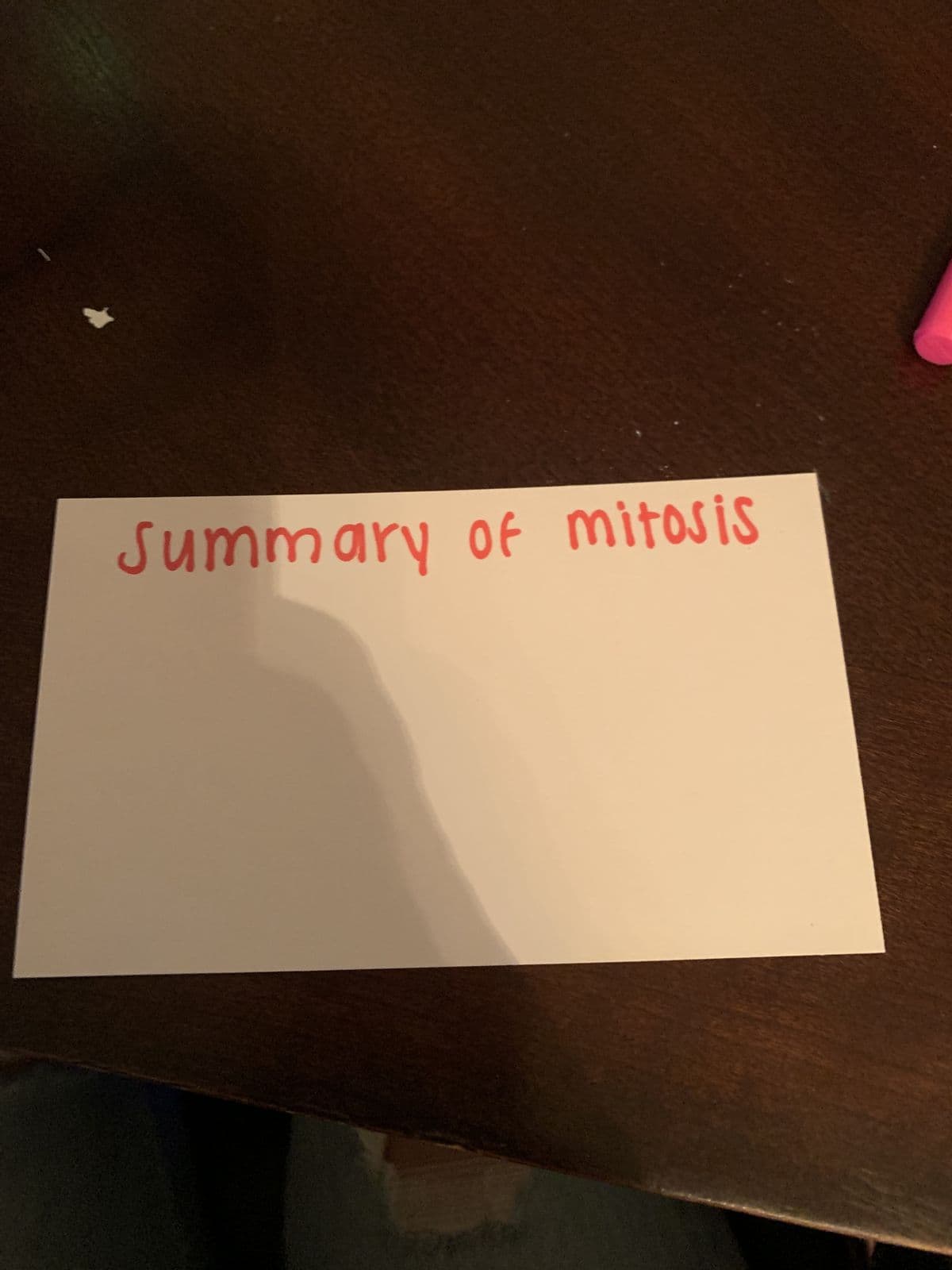 *
Summary of mitosis
