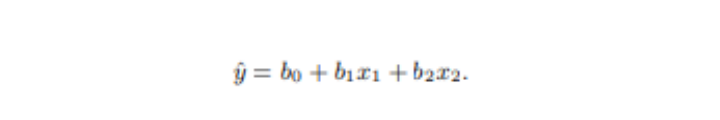 ŷ = bo + bịr1 + b2x2.
