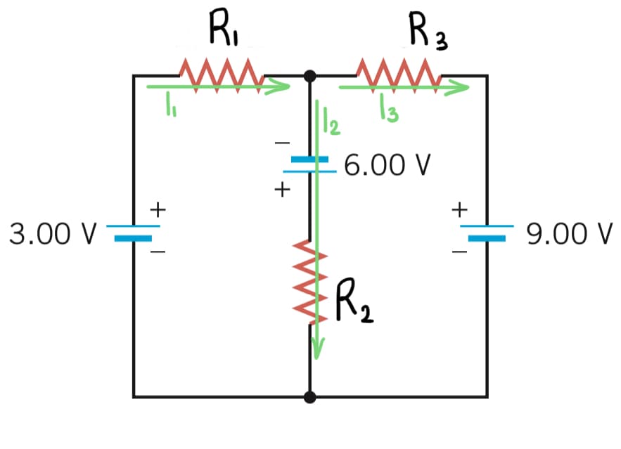 Ri
R3
12
6.00 V
3.00 V
9.00 V
Rz
+
+
+
