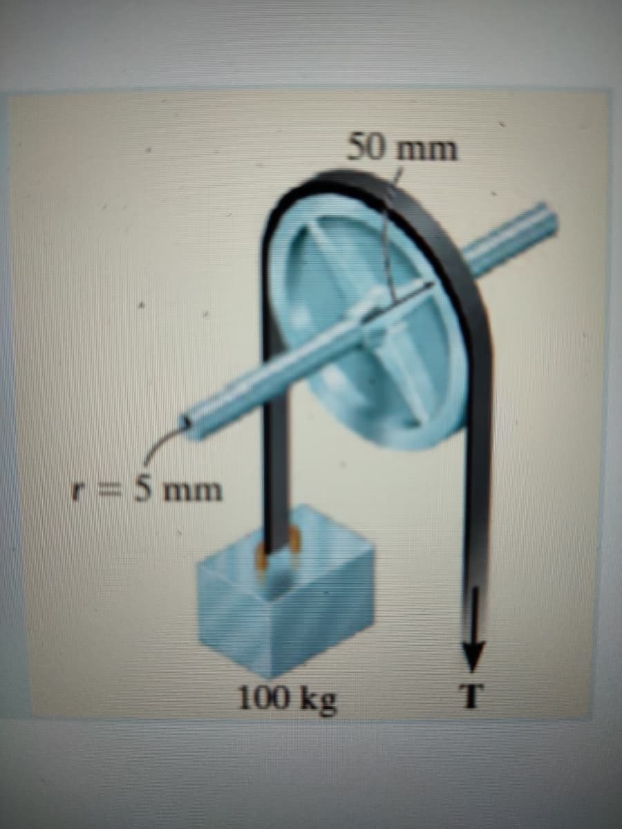 r = 5 mm
100 kg
וmm 50
T