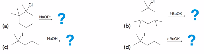 CI
?
t-BUOK
?
NaOEt
(a)
(b)
:?
NaOH
t-BUOK
(c)
(d)
