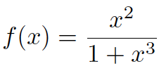 f(x) =
1+ x3
