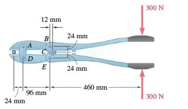 300 N
12 mm
24 mm
E
24 mm
- 460 mm
96 mm
300 N
24 mm
