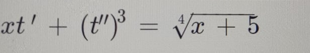 xt' + (t") = vx + 5
%3D
