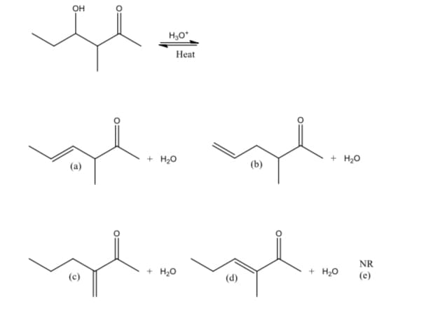 OH
H,0
Нeat
+ Hо
+ H20
(а)
(b)
NR
H2O
+ H20
(е)
(е)
