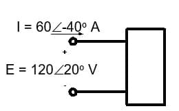 1 = 60Z-40° A
E = 120/20⁰ V