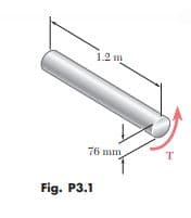 1.2 m
76 mm
T
Fig. P3.1
