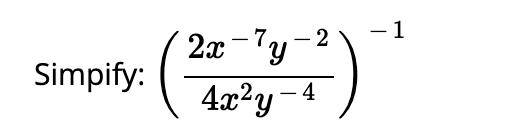 - 1
2x -7y-2
4.x²y-4
Simpify:
