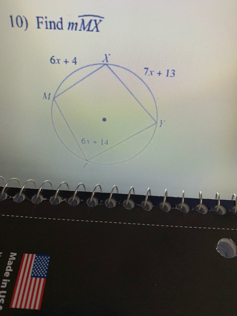 10) Find mMX
6x + 4
7x + 13
6x + 14
Made in
