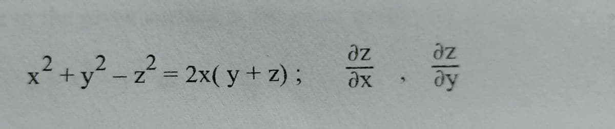 az
x² + y? - z² = 2x( y+ z);
%3 2x( y+ z):
