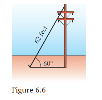 60°
Figure 6.6
62 feet
