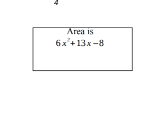 Area is
6x²+13x -8
