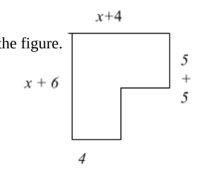 x+4
che figure.
5
+
x + 6
5
4
