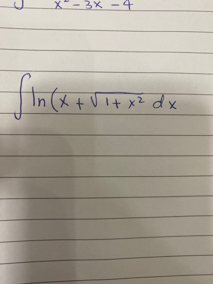 --3x-4
メ+Vi+x? dx
