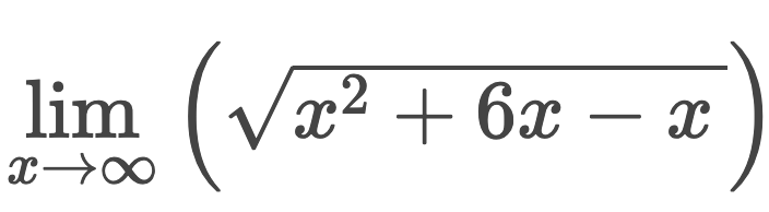 lim
x² + 6x – x
