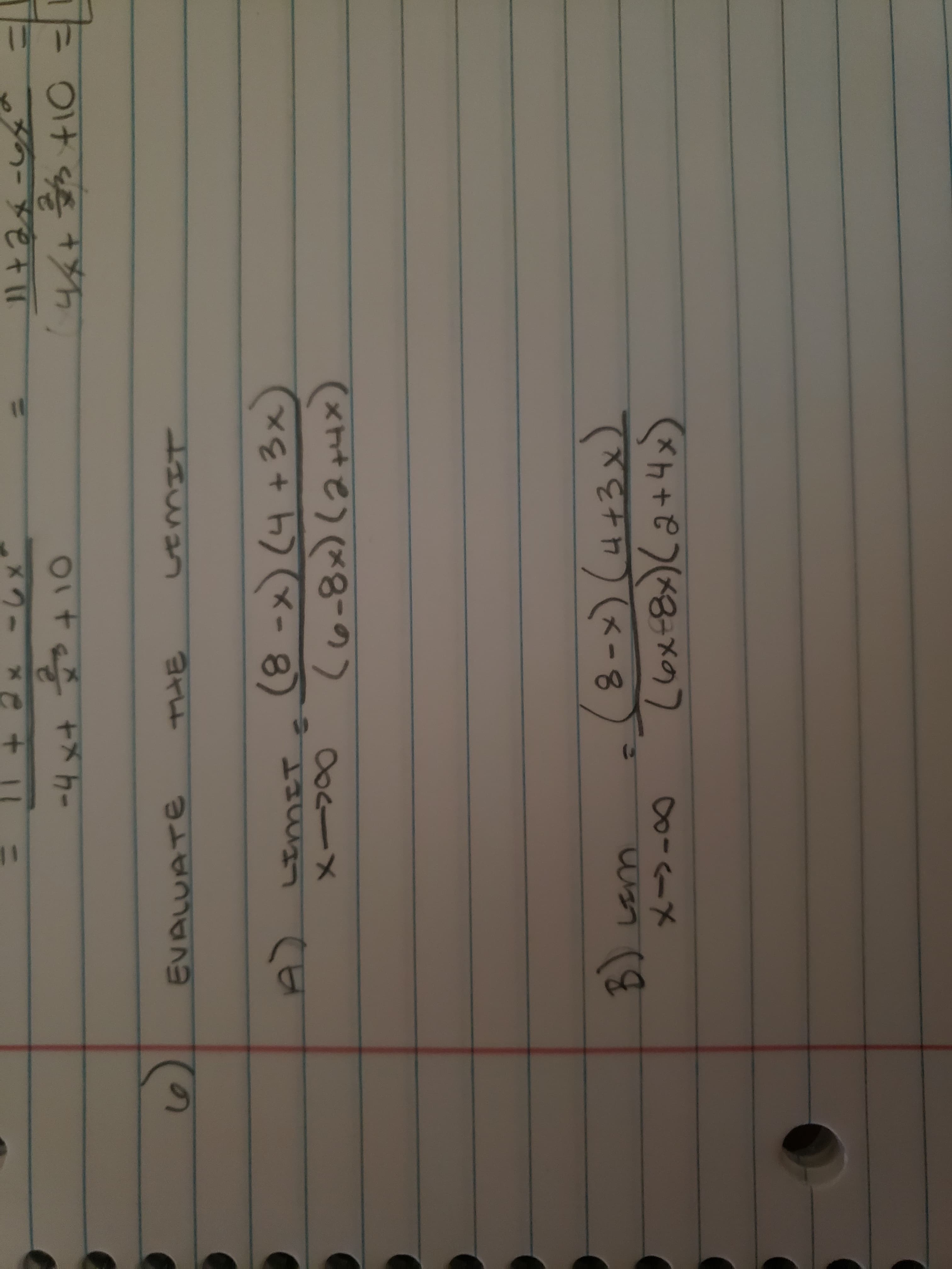 ○0-←メ
メー8
(xht e) (x8-9)
5 0
(8-x)(4+3x)
ヨイレト
cemIt
EVALUATE
6)
110
の-et
クー x
xe + ||
