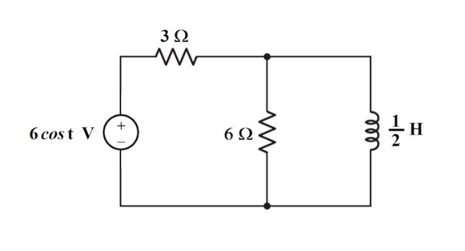 3Ω
6 cost V
6 Ω
