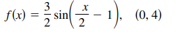 f(x):
2
3
sin
(0, 4)
