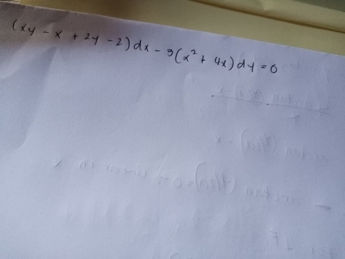 (xy - x + 24 -2) dx- 3(x+ 4x) dy=0
