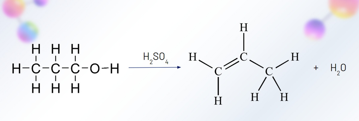 ΗΗΗ
| | I
H-C-C-C-O-H
ΗΗΗ
|
|
H,SO,
Η
H
H
‚H
Η Η
+ Η.Ο