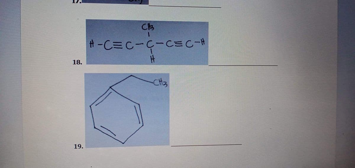 C3
A-C3C-C-C=C-H
18.
CH3
19.
