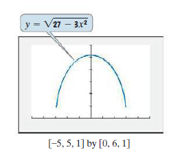 y = V27 – 3.x?
[-5, 5, 1] by [0, 6, 1]
