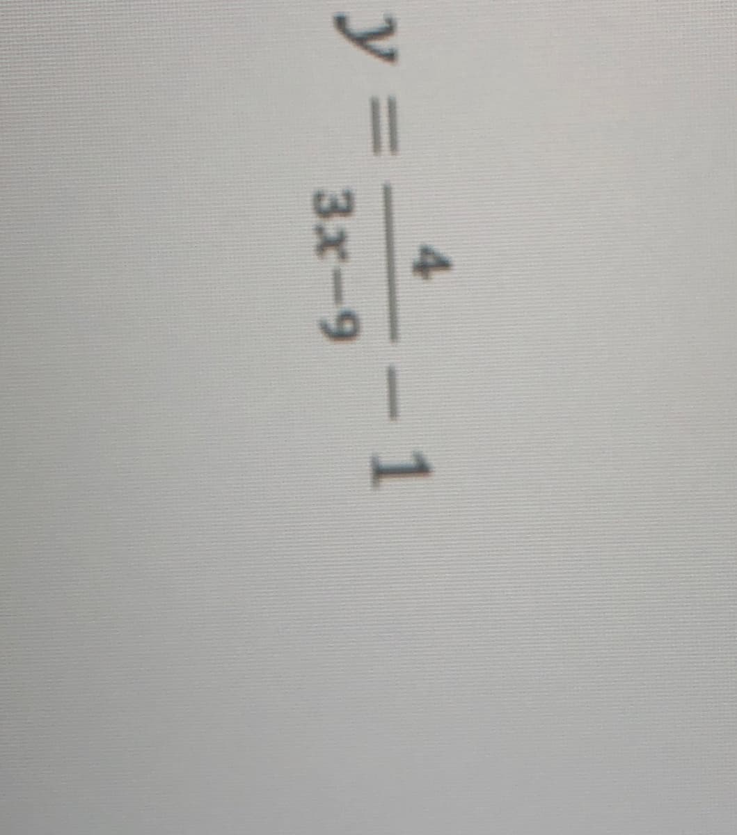 y =
- 1
3x-9
