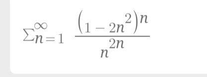 (1 – 2n²).
En=1
2 n
2n
