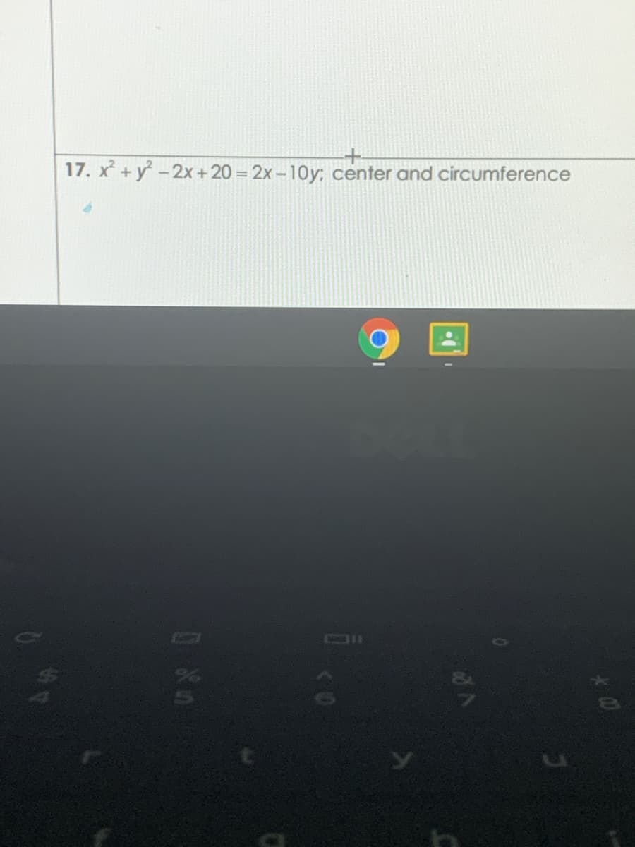 17. x +y-2x+20 = 2x-10y; center and circumference
DI
