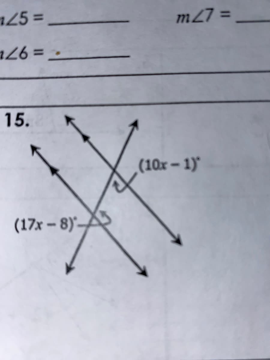 25 D
m27 =
%3D
= 97
15.
(10x– 1)"
(17x- 8)"-
