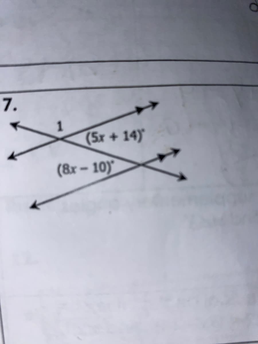 7.
(5x+ 14)
(8x – 10)
