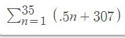 С35,
(.5n + 307)
-n=1
